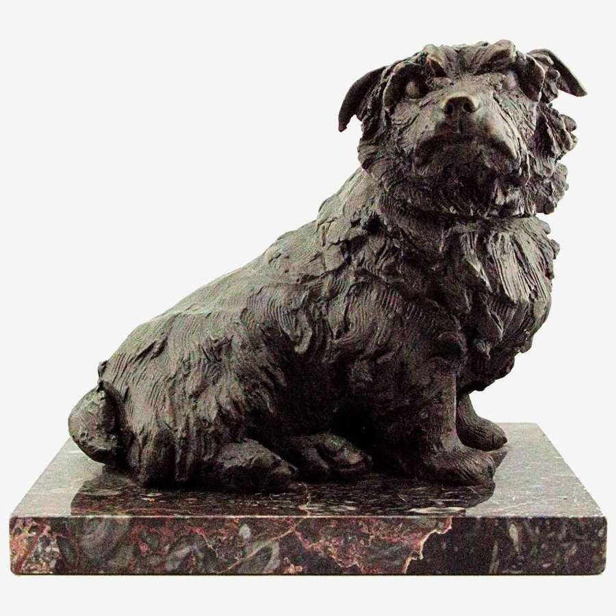Sally Arnup (British 1930&ndash;2015) bronze Norfolk terrier dog