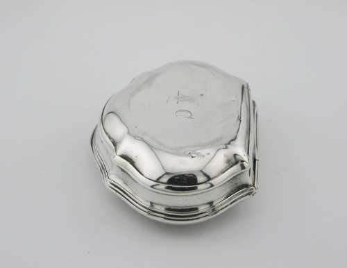 18th Century English silver agate hardstone snuff box