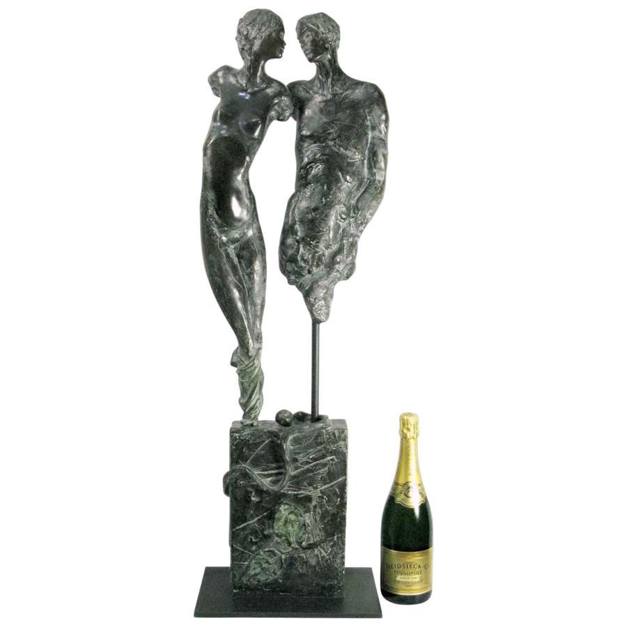 Jurgen Gorg (German b. 1951) Adam & Eve Large Bronze Sculpture