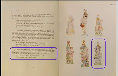 19th century Chelsea-style porcelain figural scent bottle