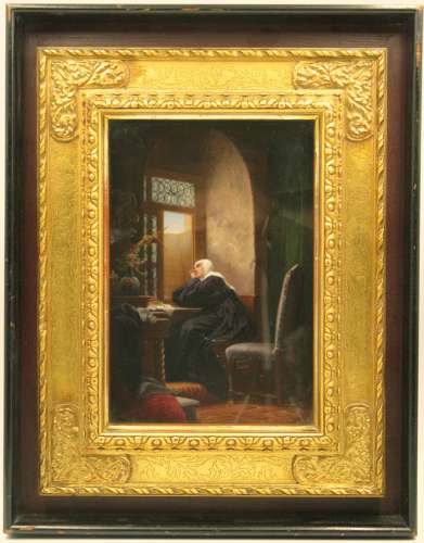 C1900 Oswald Deitrich Gebruder Heubach porcelain plaque
