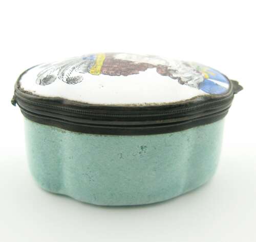 19th century Samson enamel snuff box Queen Charlotte