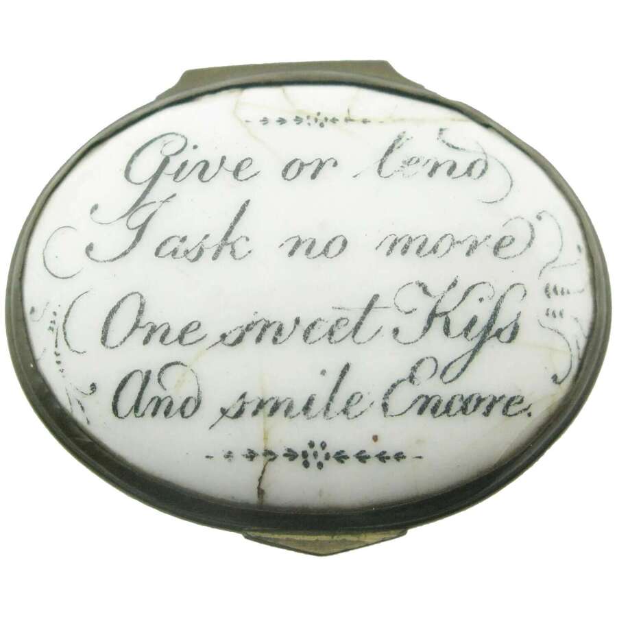 18th century South Staffordshire probably Bilston enamel patch box