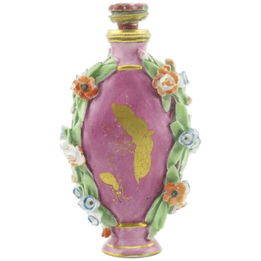 18th century Chelsea porcelain scent bottle, Circa 1765.