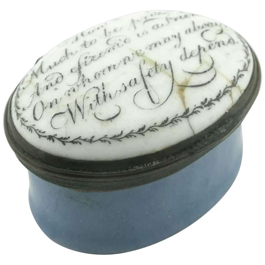 18th century South Staffordshire Bilston enamel patch box