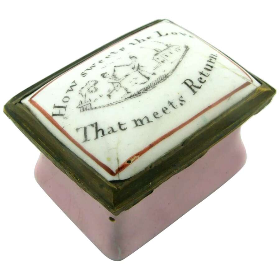 18th century South Staffordshire Bilston enamel patch box