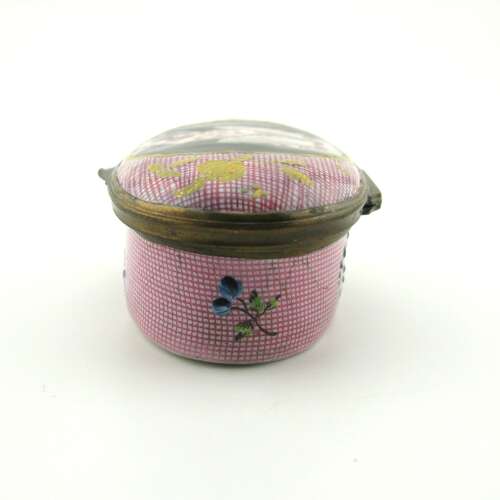 Rare South Staffordshire Bilston enamel portrait snuff box