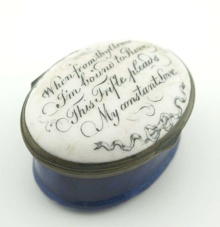 18th century South Staffordshire Bilston enamel patch box