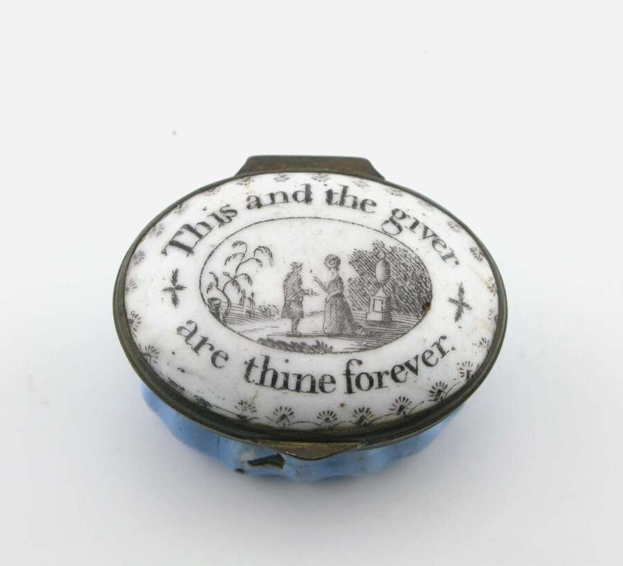 18th century South Staffordshire Bilston patch box