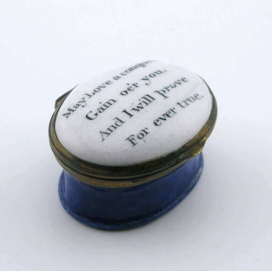 18th century South Staffordshire Bilston enamel patch box