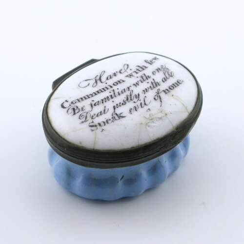18th century South Staffordshire Bilston enamel patch box, circa 1780
