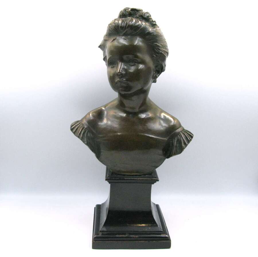 Alfred Drury RA (British 1856-1944) bronze portrait bust of Elsie Doncaster