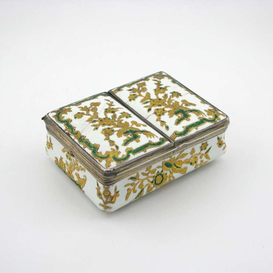 18th-century German Pierre Fromery Enamel Double Snuff Box