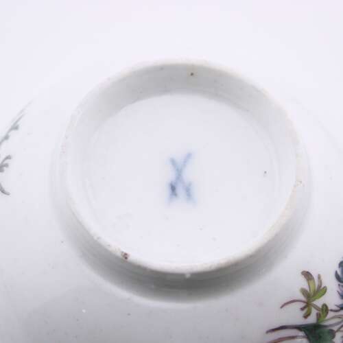 18th-century Meissen Porcelain Cup & Saucer, c.1750
