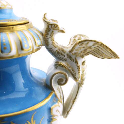 19th-century Sevres-style French porcelain vase with cover