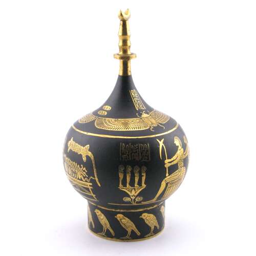 Fujii Damascene Co Japanese Taishō Zogan Egyptian Revival Scent Bottle