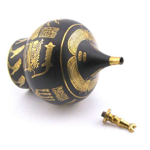 Fujii Damascene Co Japanese Taishō Zogan Egyptian Revival Scent Bottle