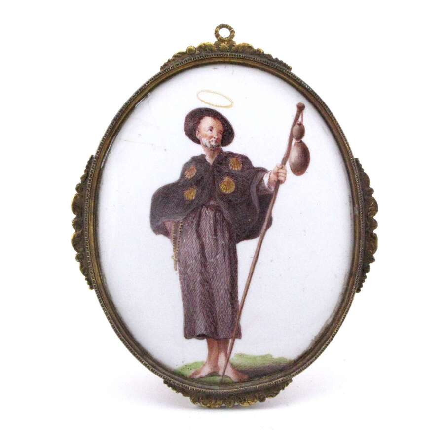 Battersea Enamel Plaque, after Ravenet, St James of Compostella, ca. 1753&ndash;56