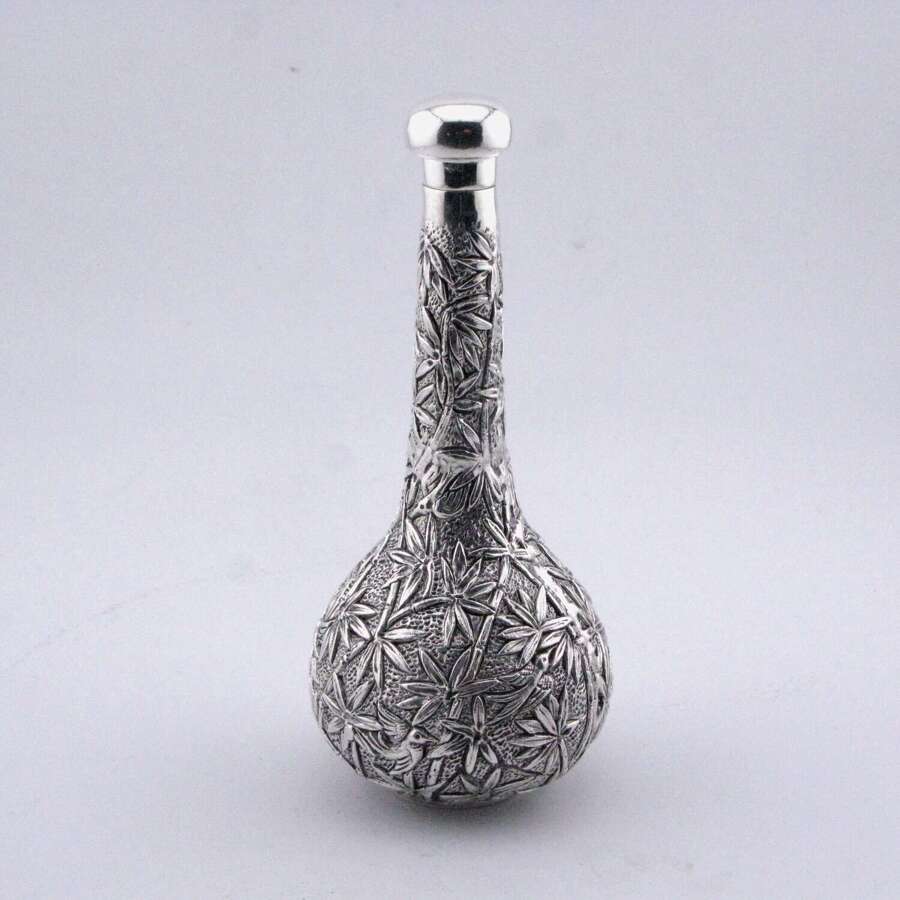Woshing Chinese Export Silver Scent Bottle, ca.1920