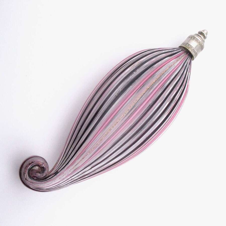 Antique Venetian Murano Glass Scent/Perfume Bottle Aventurine, ca.1900