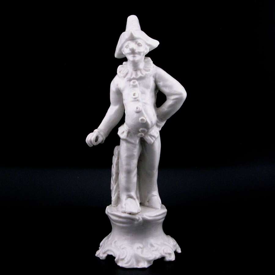 Antique Continental Porcelain Figure of Punchinello/Pulcinella Commedia dell'arte
